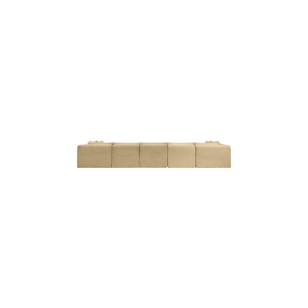 Shaggy Camel Corduroy Performance Fabric Modular Sectional