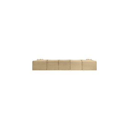 Shaggy Camel Corduroy Performance Fabric Modular Sectional
