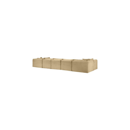 Shaggy Camel Corduroy Performance Fabric Modular Sectional