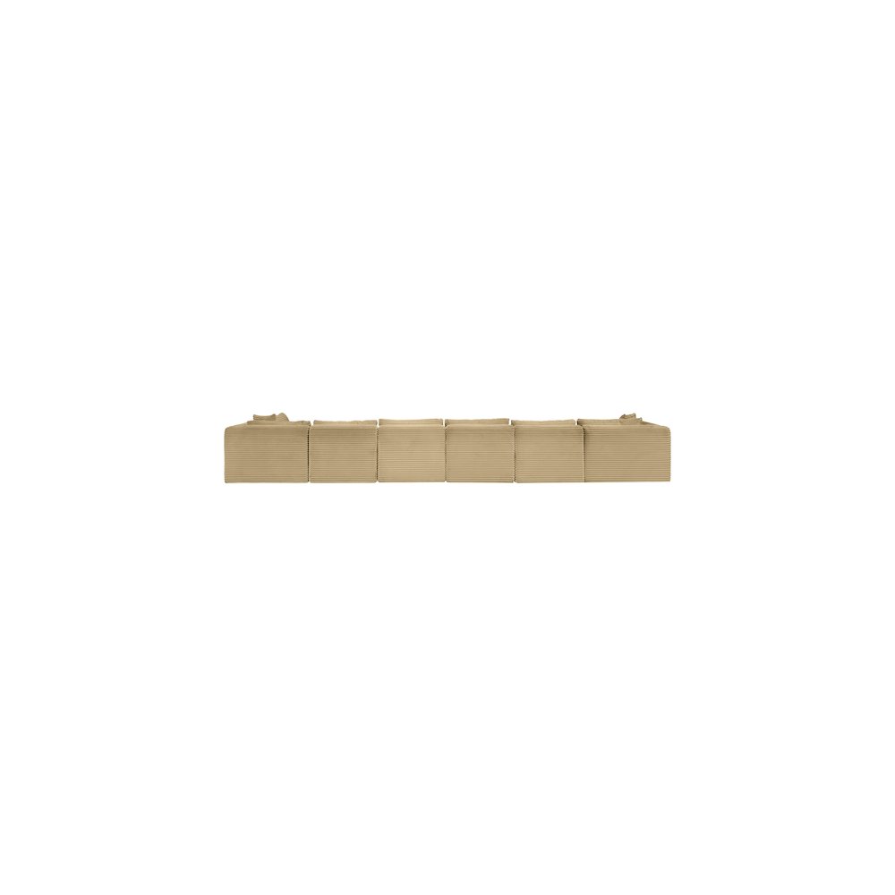 Shaggy Camel Corduroy Performance Fabric Modular Sectional