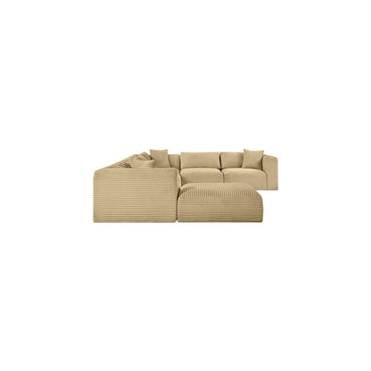 Shaggy Camel Corduroy Performance Fabric Modular Sectional