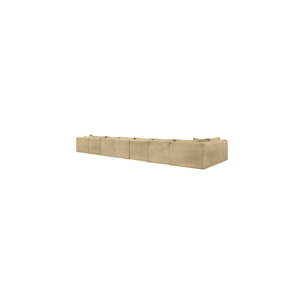 Shaggy Camel Corduroy Performance Fabric Modular Sectional