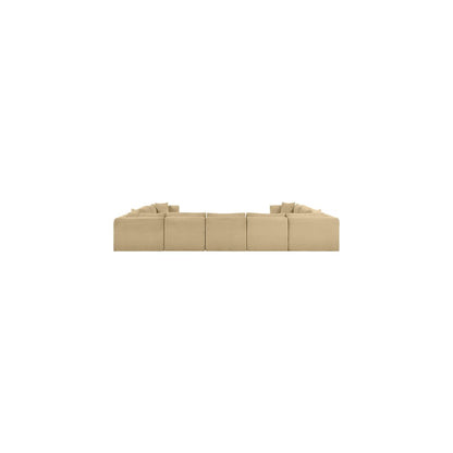 Shaggy Camel Corduroy Performance Fabric Modular Sectional