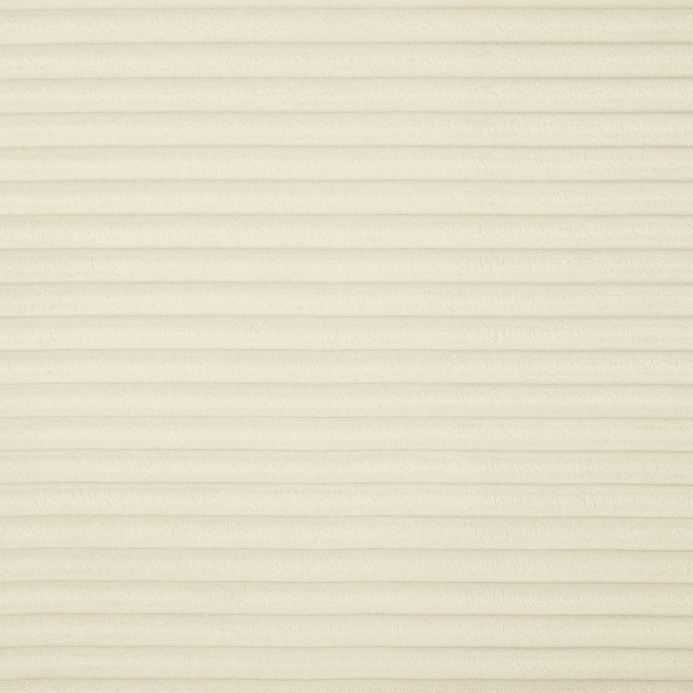 Shaggy Cream Corduroy Performance Fabric Armless Chair