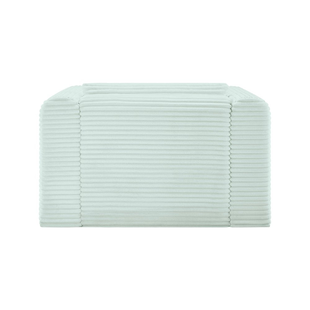 Shaggy Mint Corduroy Performance Fabric Arm Chair