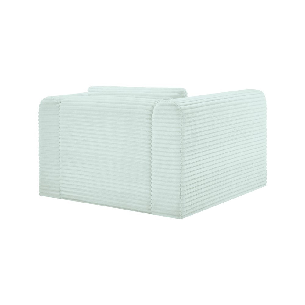 Shaggy Mint Corduroy Performance Fabric Arm Chair
