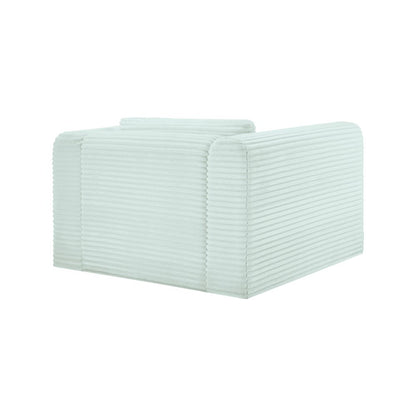 Shaggy Mint Corduroy Performance Fabric Arm Chair