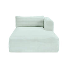 Shaggy Mint Corduroy Performance Fabric Chaise