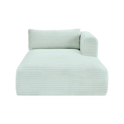 Shaggy Mint Corduroy Performance Fabric Chaise