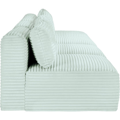 Shaggy Mint Corduroy Performance Fabric Modular Sofa
