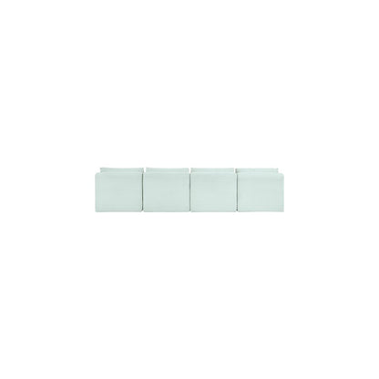 Shaggy Mint Corduroy Performance Fabric Modular Sofa