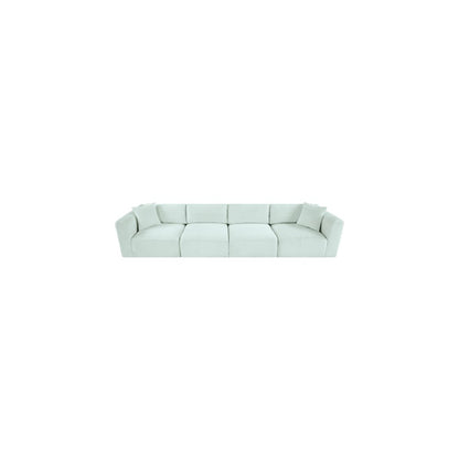 Shaggy Mint Corduroy Performance Fabric Modular Sofa