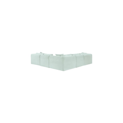 Shaggy Mint Corduroy Performance Fabric Modular Sectional