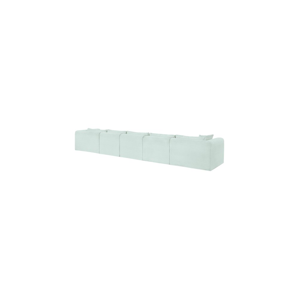 Shaggy Mint Corduroy Performance Fabric Modular Sectional