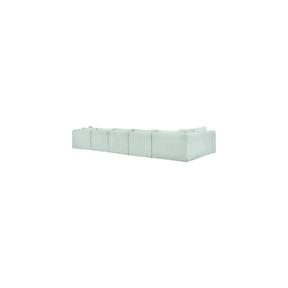 Shaggy Mint Corduroy Performance Fabric Modular Sectional