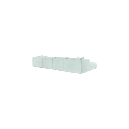 Shaggy Mint Corduroy Performance Fabric Modular Sectional