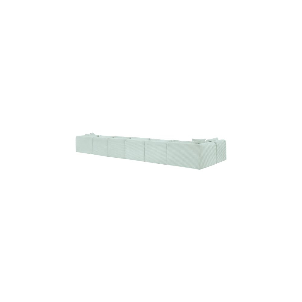 Shaggy Mint Corduroy Performance Fabric Modular Sectional