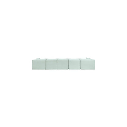 Shaggy Mint Corduroy Performance Fabric Modular Sectional