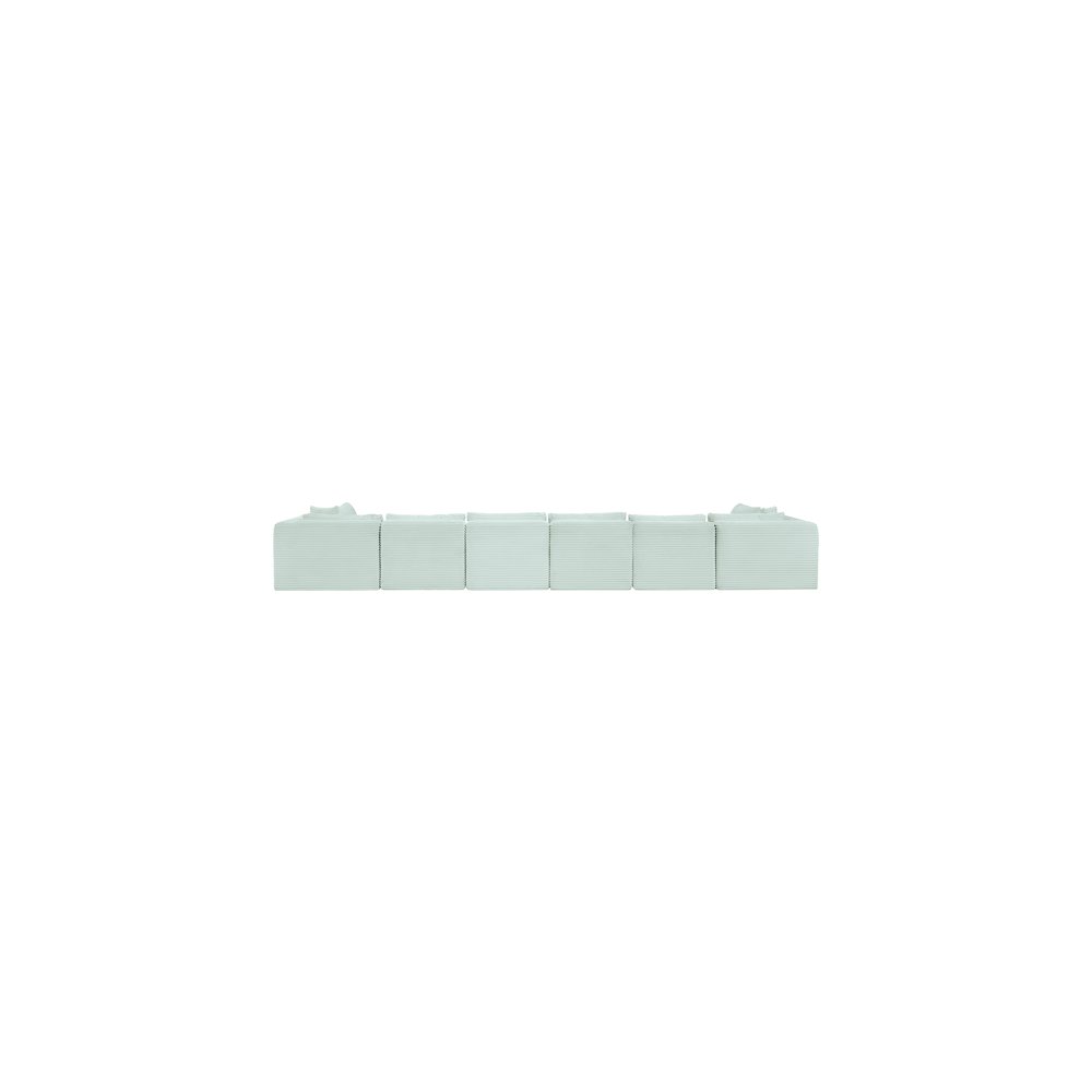 Shaggy Mint Corduroy Performance Fabric Modular Sectional