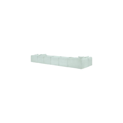 Shaggy Mint Corduroy Performance Fabric Modular Sectional
