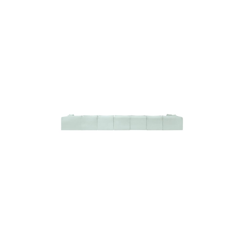 Shaggy Mint Corduroy Performance Fabric Modular Sectional