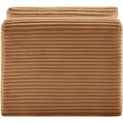 Shaggy Saddle Corduroy Performance Fabric Armless Chair