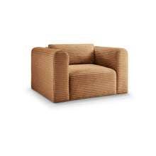 Shaggy Saddle Corduroy Performance Fabric Arm Chair