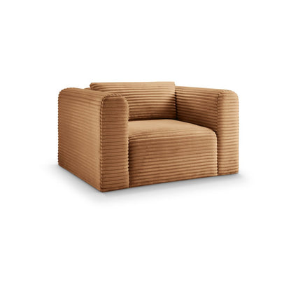 Shaggy Saddle Corduroy Performance Fabric Arm Chair