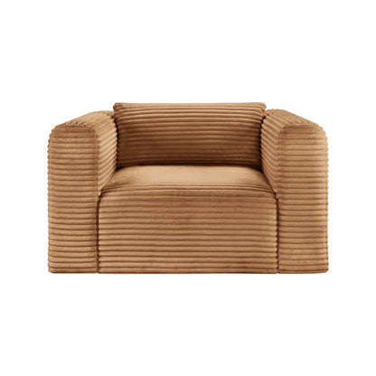 Shaggy Saddle Corduroy Performance Fabric Arm Chair