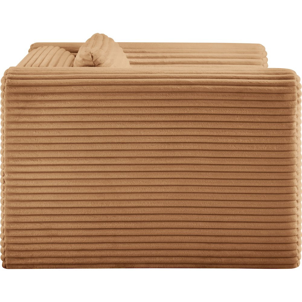 Shaggy Saddle Corduroy Performance Fabric Arm Chair