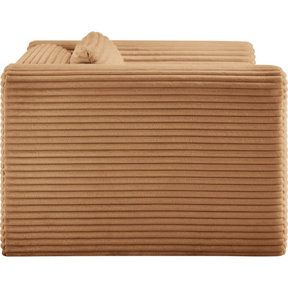 Shaggy Saddle Corduroy Performance Fabric Arm Chair