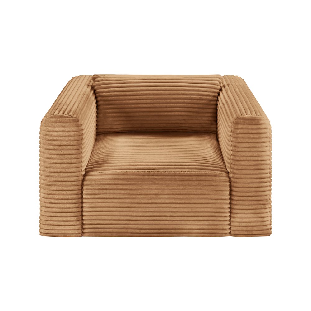 Shaggy Saddle Corduroy Performance Fabric Arm Chair