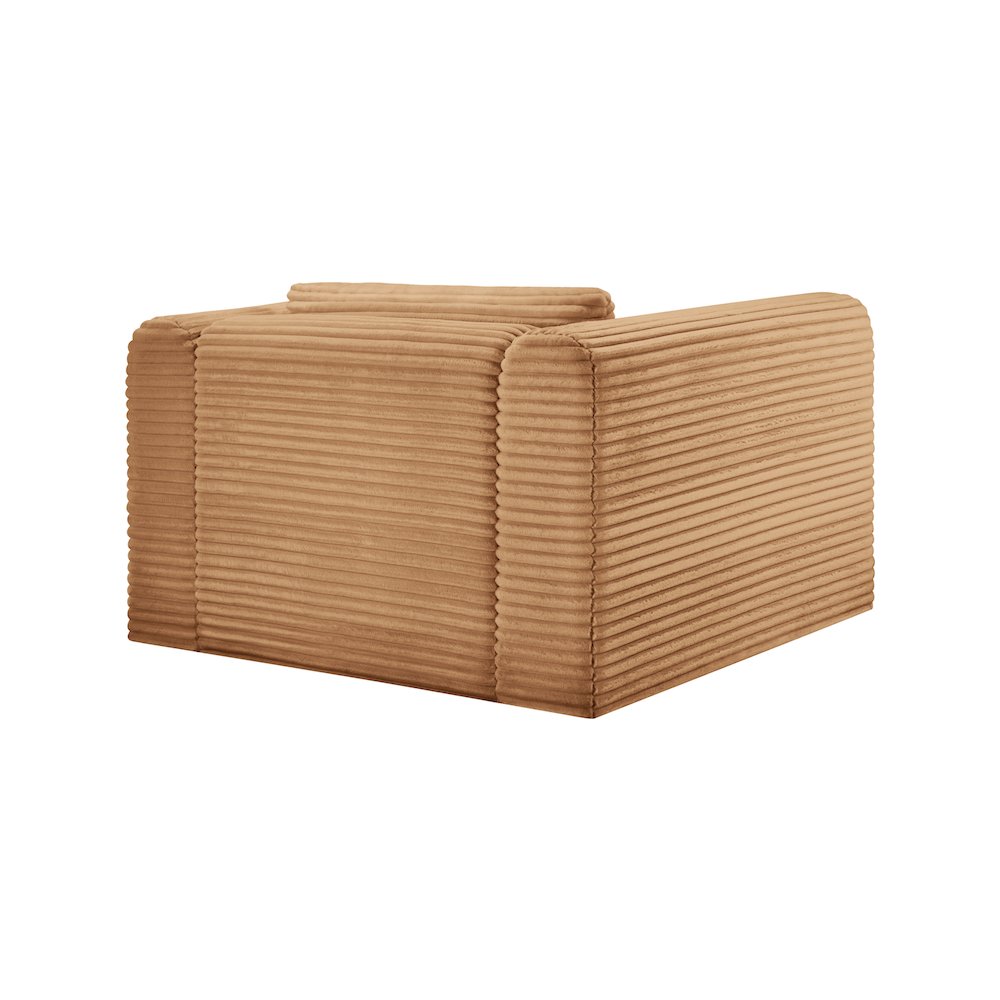 Shaggy Saddle Corduroy Performance Fabric Arm Chair