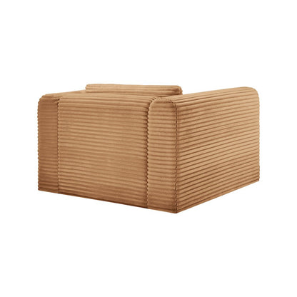 Shaggy Saddle Corduroy Performance Fabric Arm Chair