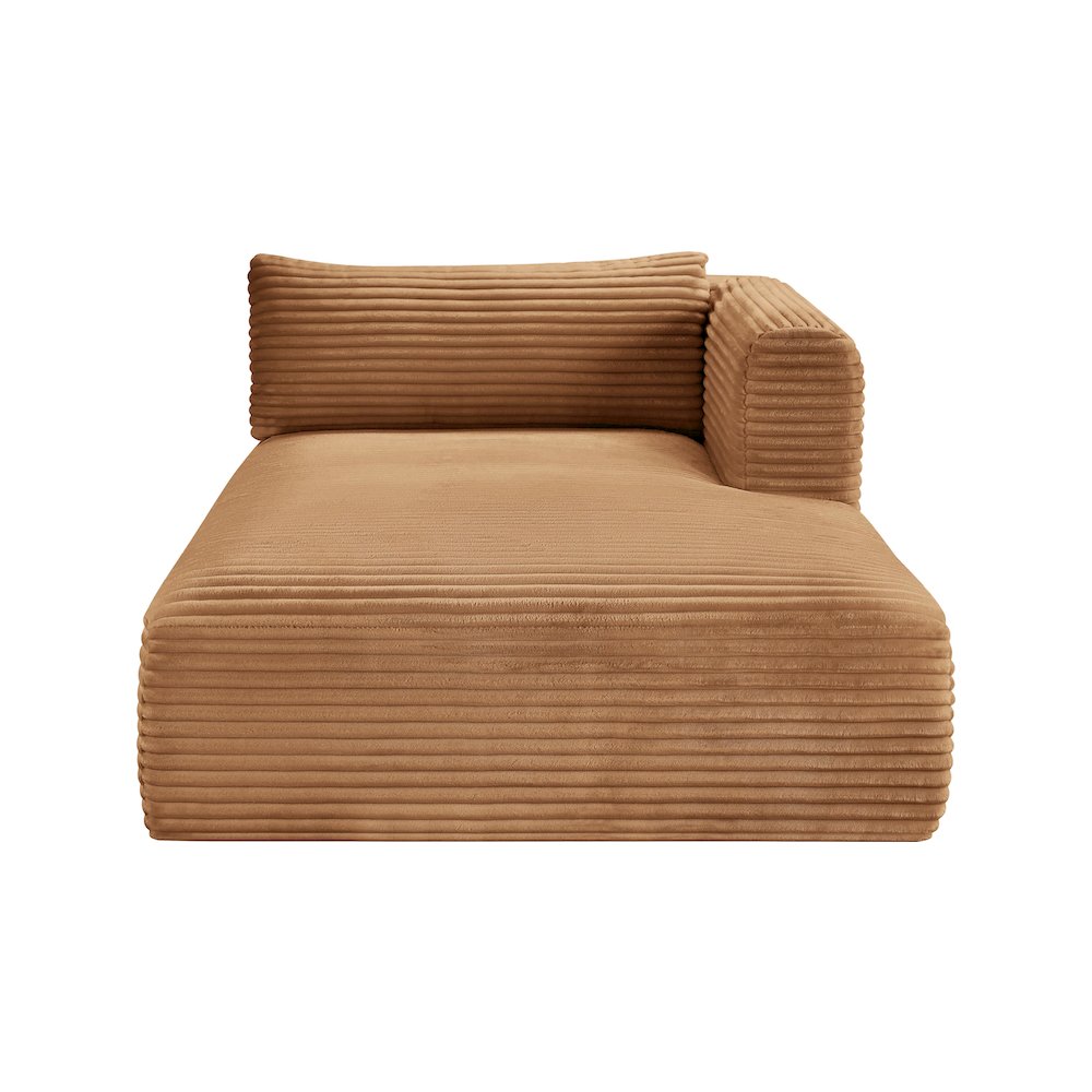 Shaggy Saddle Corduroy Performance Fabric Chaise