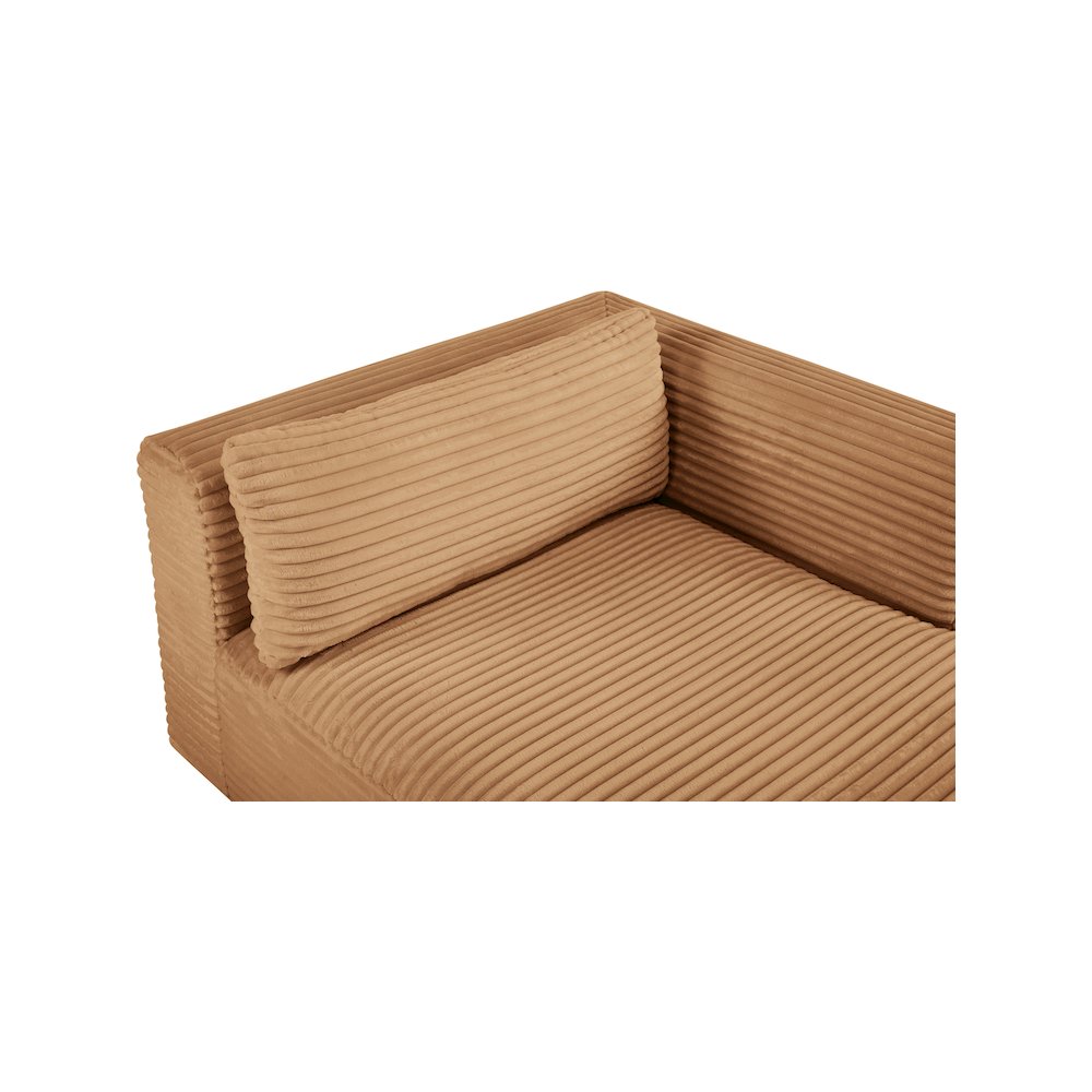 Shaggy Saddle Corduroy Performance Fabric Chaise