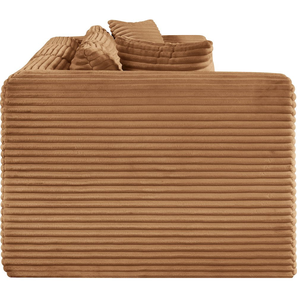 Shaggy Saddle Corduroy Performance Fabric Modular Sofa