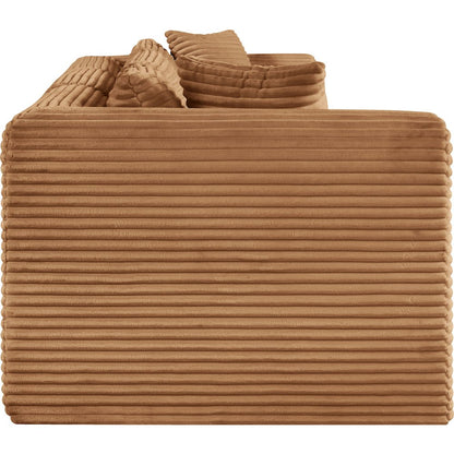 Shaggy Saddle Corduroy Performance Fabric Modular Sofa