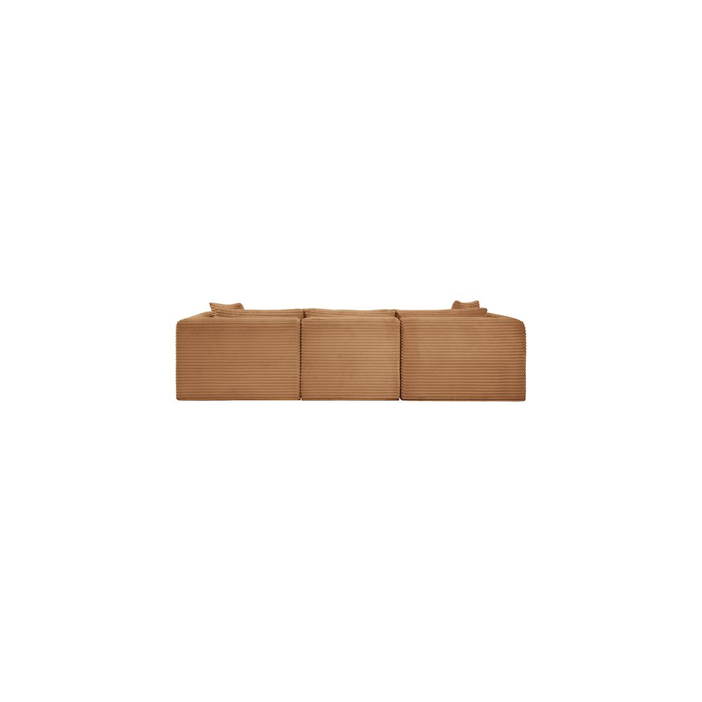 Shaggy Saddle Corduroy Performance Fabric Modular Sofa