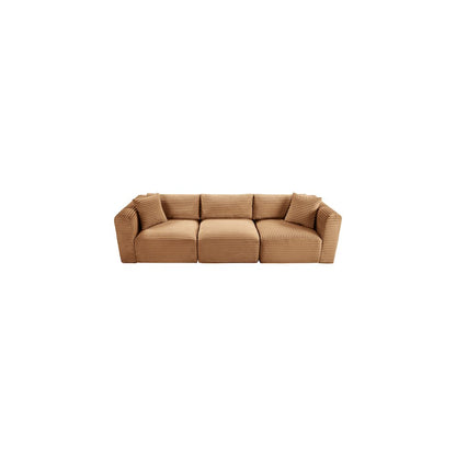 Shaggy Saddle Corduroy Performance Fabric Modular Sofa