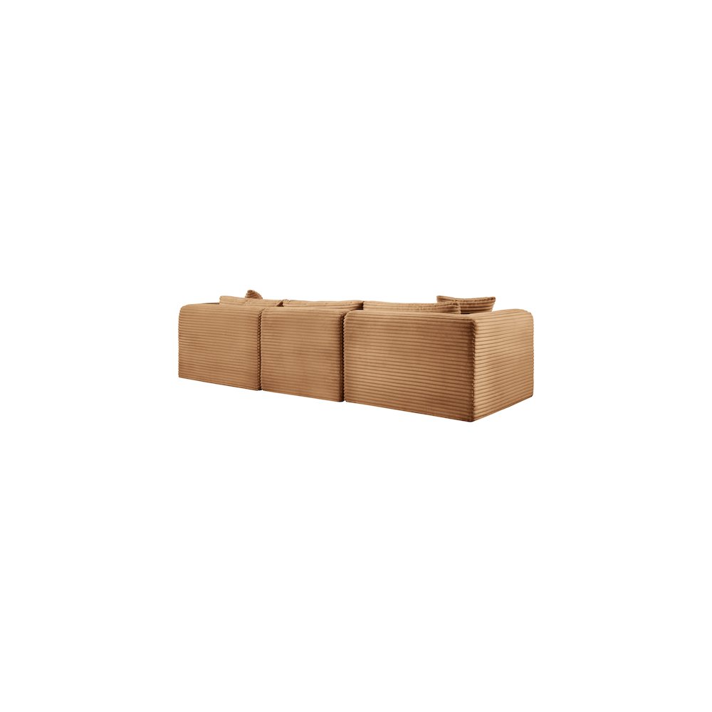 Shaggy Saddle Corduroy Performance Fabric Modular Sofa