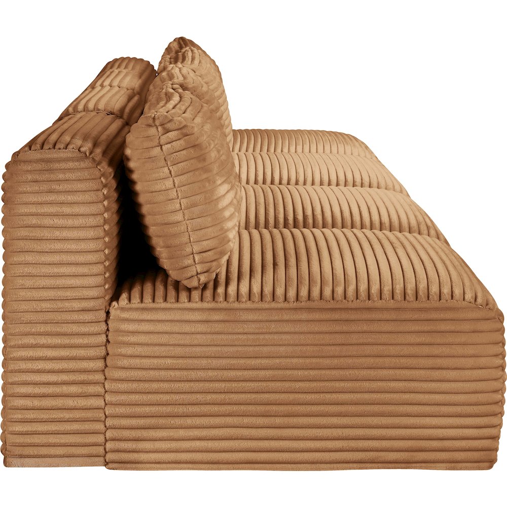 Shaggy Saddle Corduroy Performance Fabric Modular Sofa