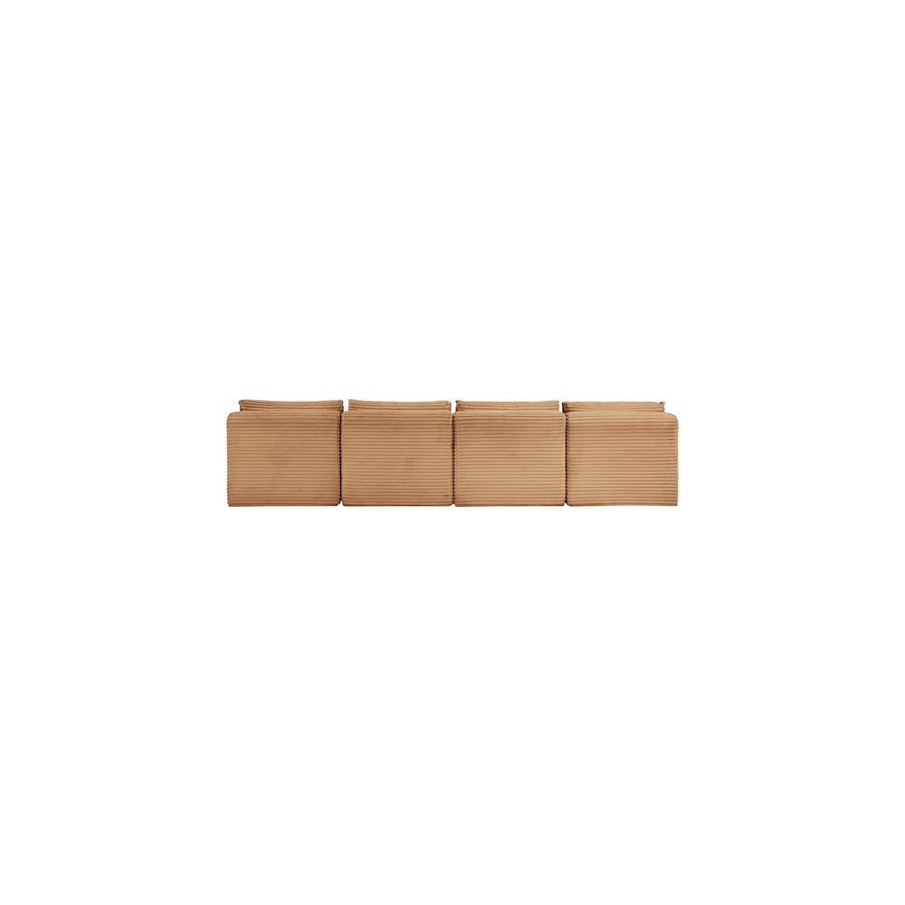 Shaggy Saddle Corduroy Performance Fabric Modular Sofa