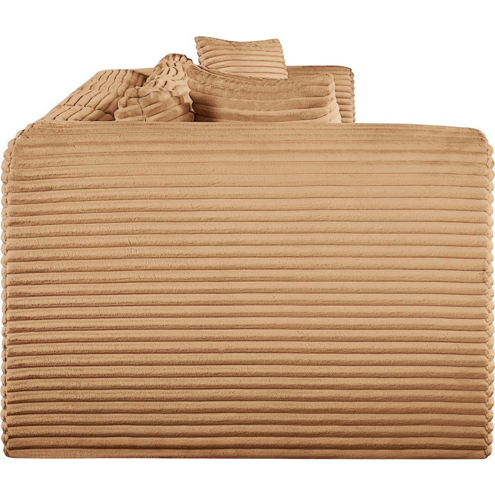 Shaggy Saddle Corduroy Performance Fabric Modular Sofa