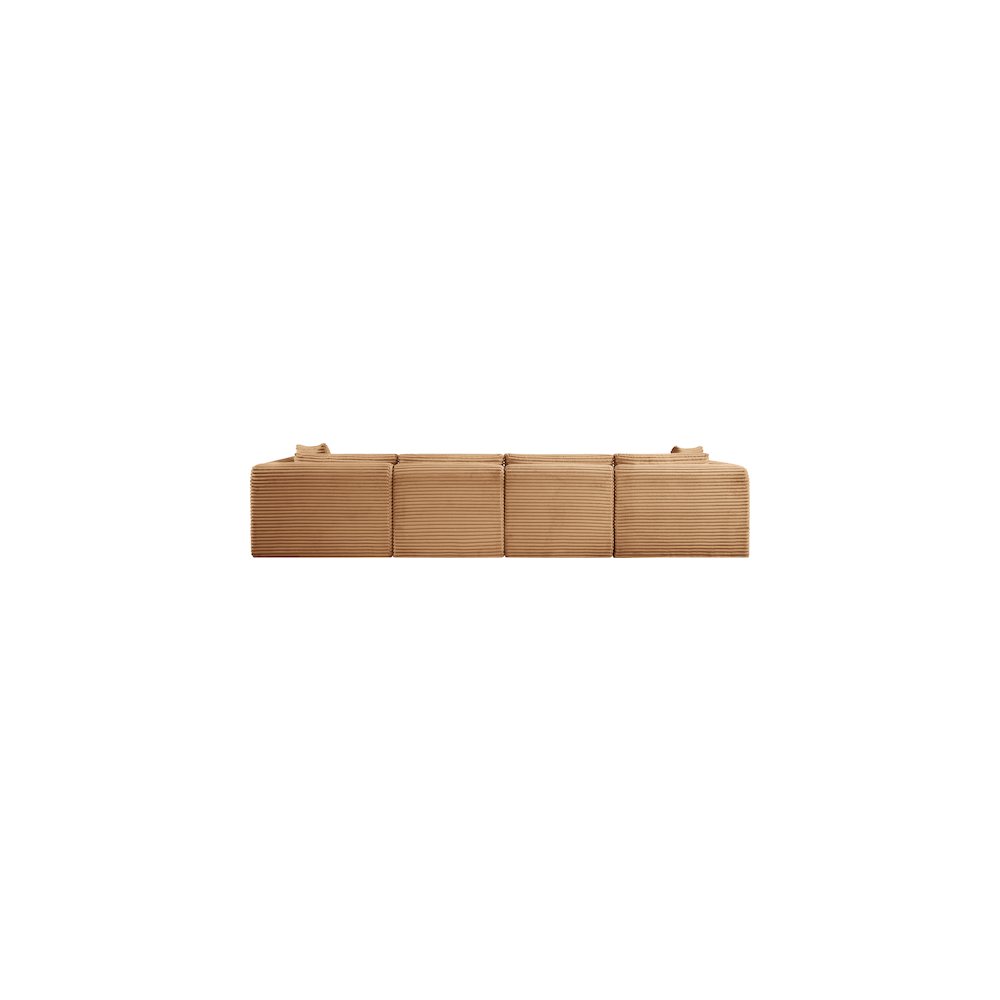 Shaggy Saddle Corduroy Performance Fabric Modular Sofa