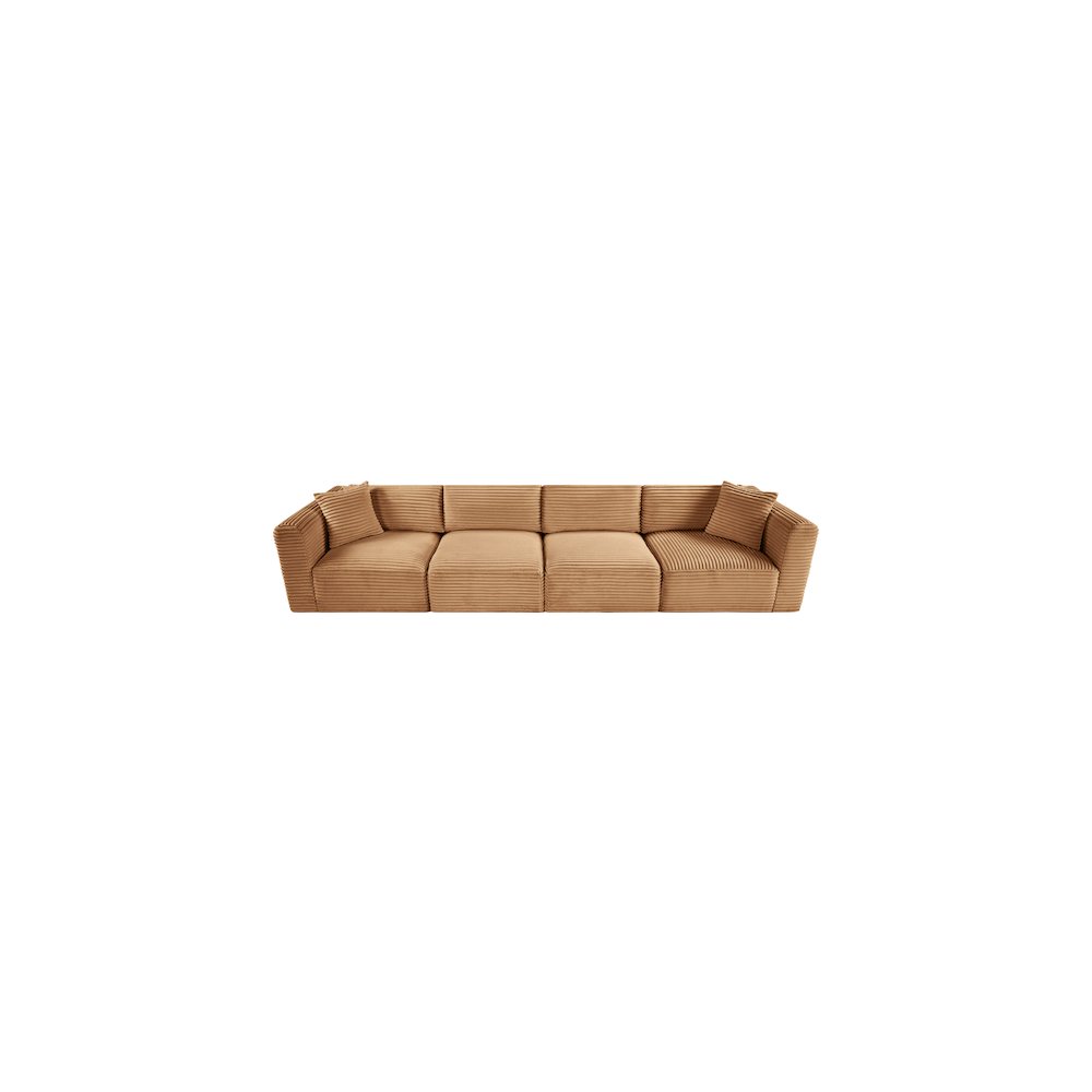 Shaggy Saddle Corduroy Performance Fabric Modular Sofa