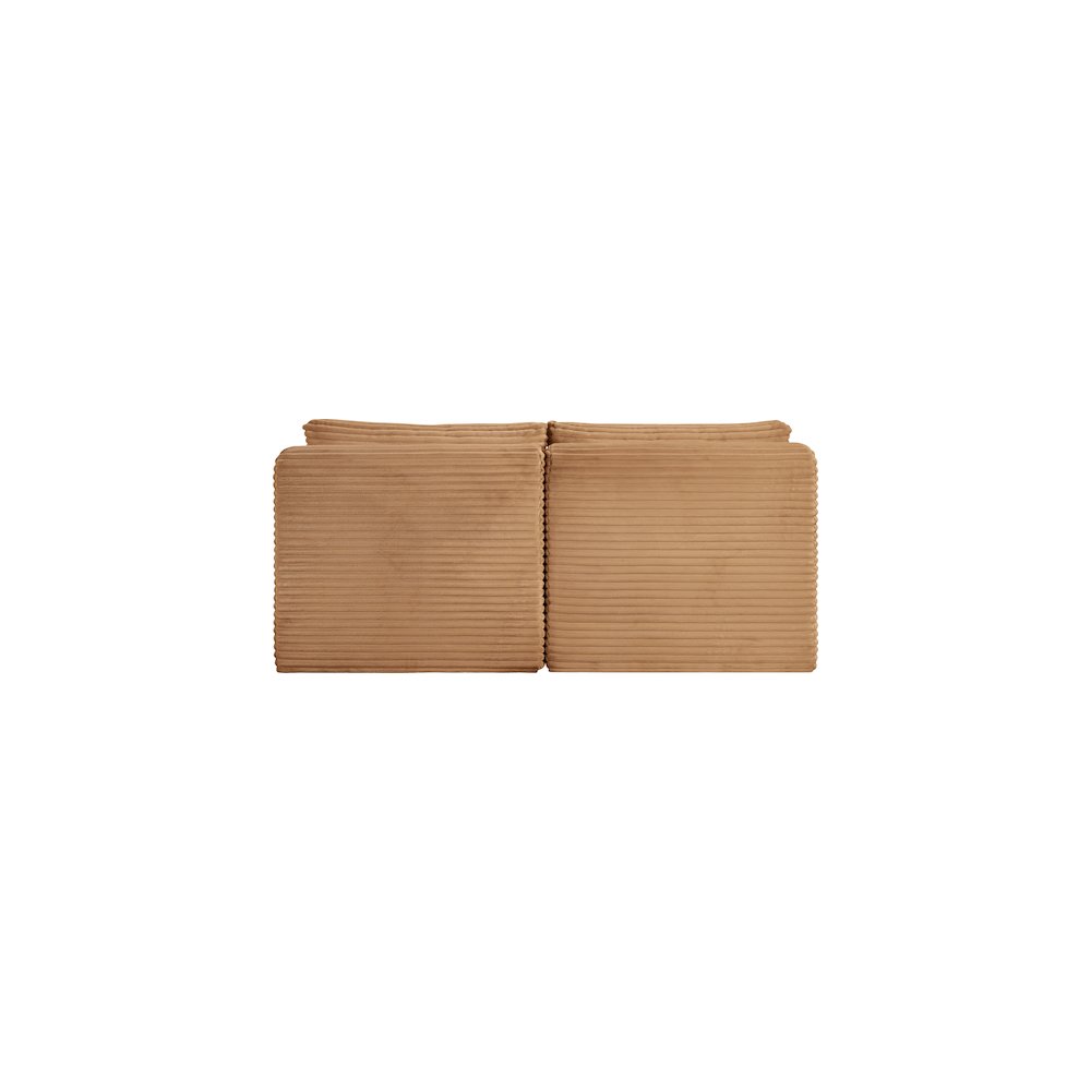 Shaggy Saddle Corduroy Performance Fabric Modular Sofa