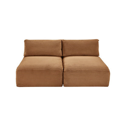 Shaggy Saddle Corduroy Performance Fabric Modular Sofa