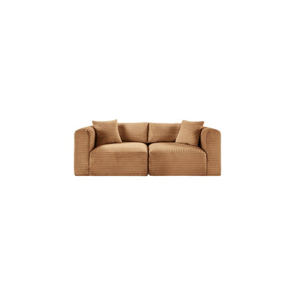 Shaggy Saddle Corduroy Performance Fabric Modular Sofa