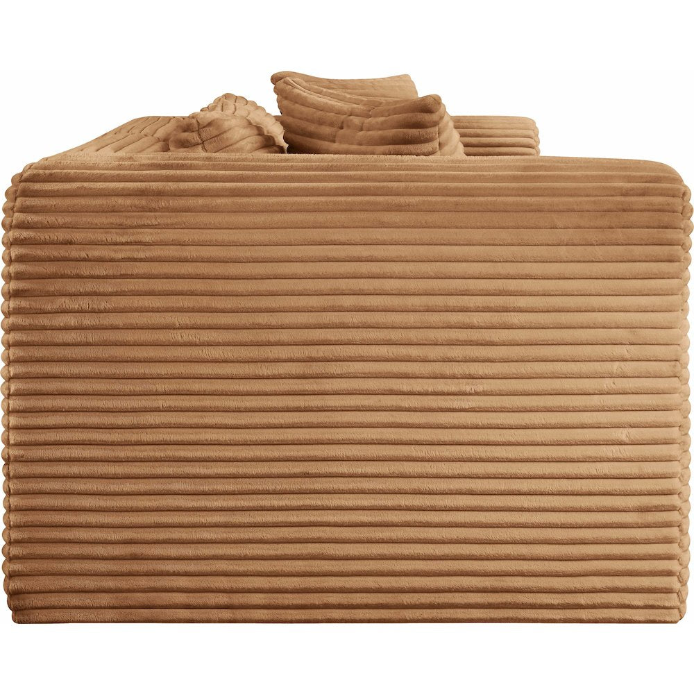 Shaggy Saddle Corduroy Performance Fabric Modular Sofa